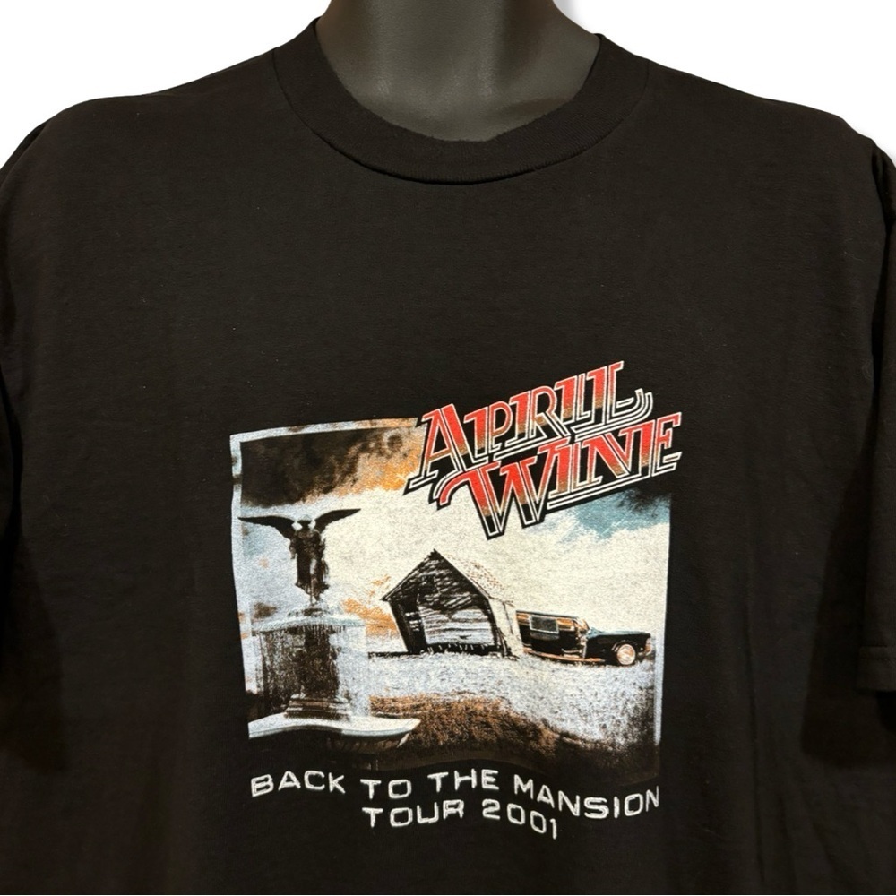 Vintage 2001 April Wine Back To The Mansion Tour Band T-Shirt - Picture 3 of 5